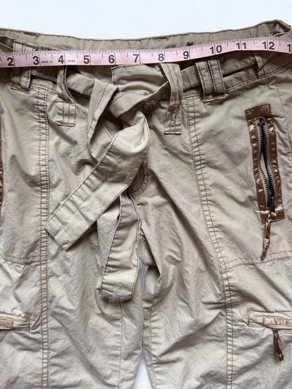 Vintage Misdemeanor Low Rise Cargo Pants Gold Trim XS - Picture 5 of 8